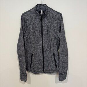 Lululemon Define Jacket Heathered Black Luon Size 12 EUC